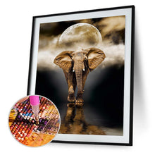 Lade das Bild in den Galerie-Viewer, Elefant - voller runder Diamant - 30x40cm