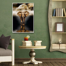 Lade das Bild in den Galerie-Viewer, Elefant - voller runder Diamant - 30x40cm