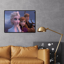 Lade das Bild in den Galerie-Viewer, Gefrorene Zeichentrickfiguren - voller runder Diamant - 40x30cm