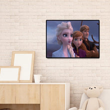 Lade das Bild in den Galerie-Viewer, Gefrorene Zeichentrickfiguren - voller runder Diamant - 40x30cm