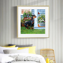 Lade das Bild in den Galerie-Viewer, Hund Frauen - voller runder Diamant - 30x30cm