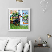 Lade das Bild in den Galerie-Viewer, Hund Frauen - voller runder Diamant - 30x30cm