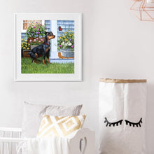 Lade das Bild in den Galerie-Viewer, Hund Frauen - voller runder Diamant - 30x30cm