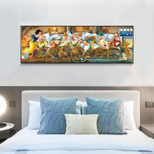 Lade das Bild in den Galerie-Viewer, Schneewittchen und sieben Zwerge - voller runder Diamant - 100x50cm