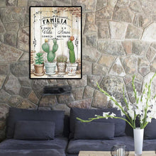 Lade das Bild in den Galerie-Viewer, Kaktus und Buchstaben - voller runder Diamant - 30x40cm