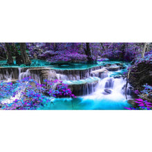 Lade das Bild in den Galerie-Viewer, Wasserfall Landschaft - voller runder Diamant -