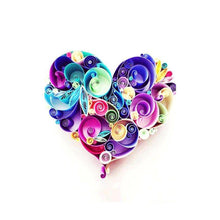 Lade das Bild in den Galerie-Viewer, Blumenherz - voller runder Diamant - 30x40cm