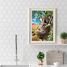 Lade das Bild in den Galerie-Viewer, Süße Koala - voller runder Diamant - 30x40cm