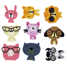 Lade das Bild in den Galerie-Viewer, 9pcs-Tier-Diy Handwerk Aufkleber