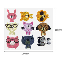 Lade das Bild in den Galerie-Viewer, 9pcs-Tier-Diy Handwerk Aufkleber