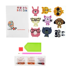 Lade das Bild in den Galerie-Viewer, 9pcs-Tier-Diy Handwerk Aufkleber