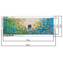 Lade das Bild in den Galerie-Viewer, Vögel - volle Runde Diamant-Malerei - 80x30cm