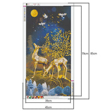 Lade das Bild in den Galerie-Viewer, Gold Hirsch - volle Runde Diamant-Malerei - 85x45cm