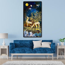 Lade das Bild in den Galerie-Viewer, Gold Hirsch - volle Runde Diamant-Malerei - 85x45cm