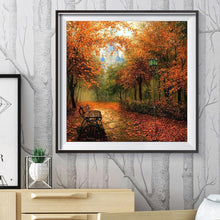 Lade das Bild in den Galerie-Viewer, Herbst Ahorn Landschaft - voller Runder Diamant - 30x30cm