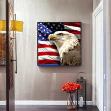 Lade das Bild in den Galerie-Viewer, Adler - voller runder Diamant - 40x40cm