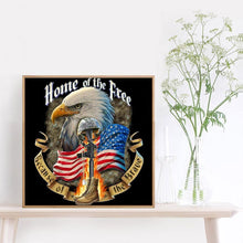 Lade das Bild in den Galerie-Viewer, Adler - voller runder Diamant - 40x40cm