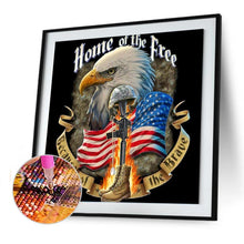 Lade das Bild in den Galerie-Viewer, Adler - voller runder Diamant - 40x40cm