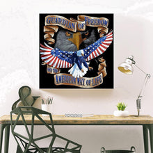 Lade das Bild in den Galerie-Viewer, Adler - voller runder Diamant - 40x40cm