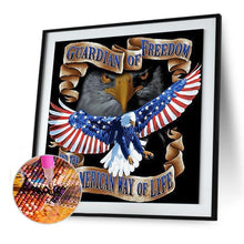 Lade das Bild in den Galerie-Viewer, Adler - voller runder Diamant - 40x40cm