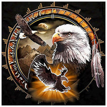 Lade das Bild in den Galerie-Viewer, Adler - voller runder Diamant - 40x40cm