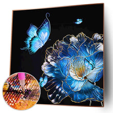 Lade das Bild in den Galerie-Viewer, Blumenschmetterling - voller runder Diamant - 40x40cm