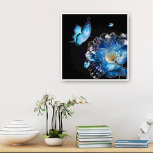 Lade das Bild in den Galerie-Viewer, Blumenschmetterling - voller runder Diamant - 40x40cm