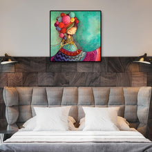 Lade das Bild in den Galerie-Viewer, Cartoon Mädchen - voller runder Diamant - 50x50cm