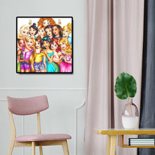 Lade das Bild in den Galerie-Viewer, Prinzessinnen Cartoon - voller Runder Diamant - 50x50cm