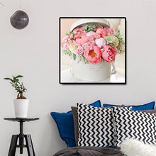 Lade das Bild in den Galerie-Viewer, Blume im Kasten - voller runder Diamant - 30x30cm