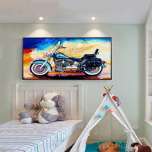 Lade das Bild in den Galerie-Viewer, Motorrad - voller runder Diamant - 85x45cm