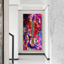 Lade das Bild in den Galerie-Viewer, Gitarre - voller runder Diamant - 45x85cm
