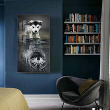 Lade das Bild in den Galerie-Viewer, Hund - voller runder Diamant - 45x85cm