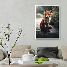 Lade das Bild in den Galerie-Viewer, Fuchs auf Straße Ornamente - voller runder Diamant - 30x40cm