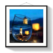 Lade das Bild in den Galerie-Viewer, Landschaft in der Tasse - voller runder Diamant - 25x25cm