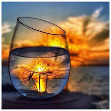 Lade das Bild in den Galerie-Viewer, Tasse Schuss - voller runder Diamant - 25x25cm