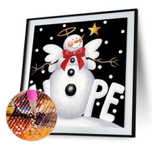 Lade das Bild in den Galerie-Viewer, Weihnachten Schneemann - voller runder Diamant - 30x30cm