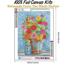Lade das Bild in den Galerie-Viewer, Blütenblüten - voller runder Diamant - 30x40cm