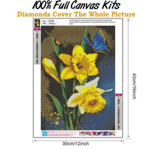 Lade das Bild in den Galerie-Viewer, Blütenblüten - voller runder Diamant - 30x40cm