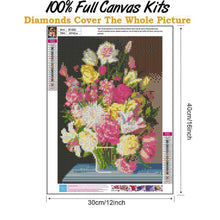 Lade das Bild in den Galerie-Viewer, Blütenblüten - voller runder Diamant - 30x40cm