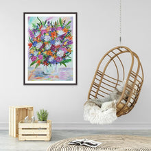 Lade das Bild in den Galerie-Viewer, Blütenblüten - voller runder Diamant - 30x40cm