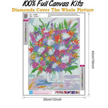 Lade das Bild in den Galerie-Viewer, Blütenblüten - voller runder Diamant - 30x40cm