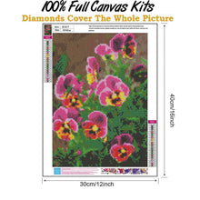 Lade das Bild in den Galerie-Viewer, Blütenblüten - voller runder Diamant - 30x40cm