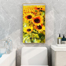 Lade das Bild in den Galerie-Viewer, Sonnenblumen - voller runder Diamant - 45x85cm