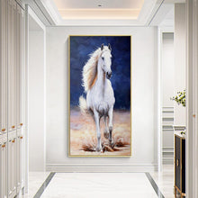 Lade das Bild in den Galerie-Viewer, Pferd - voller runder Diamant - 45x85cm
