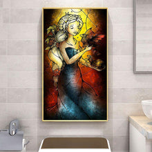 Lade das Bild in den Galerie-Viewer, Mädchen - voller runder Diamant - 45x85cm