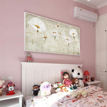 Lade das Bild in den Galerie-Viewer, Weiße Blumen - voller runder Diamant - 100x50cm