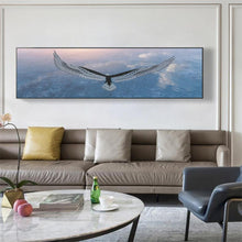 Lade das Bild in den Galerie-Viewer, Adler - voller runder Diamant - 80x30cm