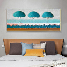 Lade das Bild in den Galerie-Viewer, Drei Bäume - voller runder Diamant - 100x50cm