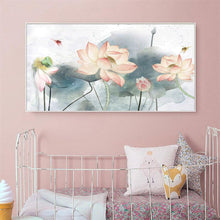 Lade das Bild in den Galerie-Viewer, Lotus - runder runder Diamant - 100x50cm